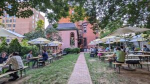 Beer garden behind the Heurich House Museum