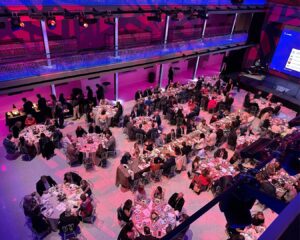 Baltimore Choral Arts supporters dining at the M&T Bank Exchange hall.