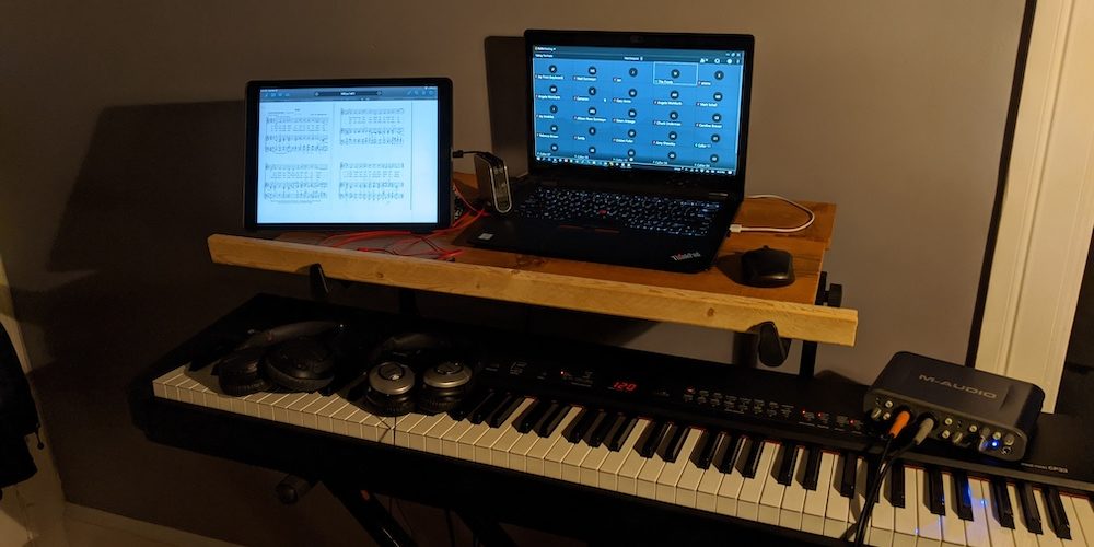 Keyboard plugging into GoToMeeting for remote church music